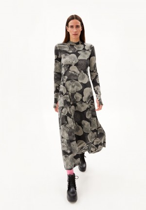ARMEDANGELS AAZU NAATURE Jersey Dress Slim Fit made of Organic Cotton Mix Sand Stone | GERCS1509