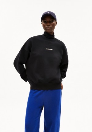 ARMEDANGELS ALIZAA NESTLING Sweatshirt Oversized Fit made of Organic Cotton Černé | BSZDA1362
