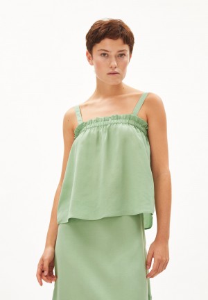 ARMEDANGELS HARALDAA Top Relaxed Fit made of TENCEL™ Lyocell Zelene | PVLIE8560