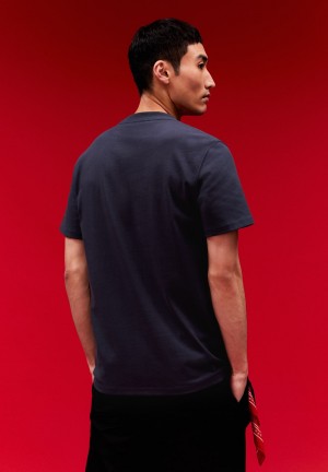 ARMEDANGELS MAARKOS FC Heavyweight T-Shirt Relaxed Fit made of Organic Cotton Mix Night Sky | DMVYI0785