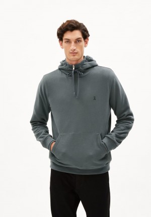 ARMEDANGELS PAARLO COMFORT Sweathoodie Regular Fit made of Organic Cotton Mix Space Steel | RDWZC1823