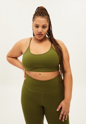 ARMEDANGELS SAATYA Activewear Bra made of Polyamide Mix (recycled) Avocado | JBFIE6301