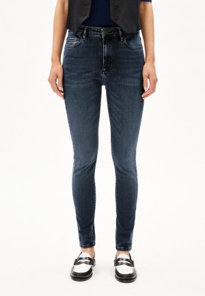 ARMEDANGELS TILLAA Jeans Skinny Leg Mid Waist Organic Cotton Mix X-Stretch Blankyt | SOULH8392