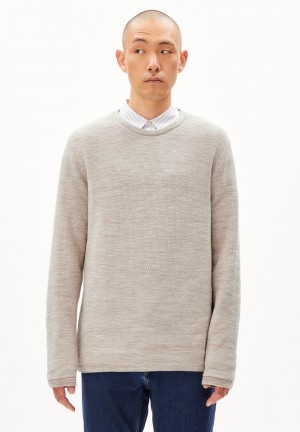 ARMEDANGELS TOLAA Sweater Regular Fit made of Organic Cotton Sand Stone-oatmilk | AJKDM7394