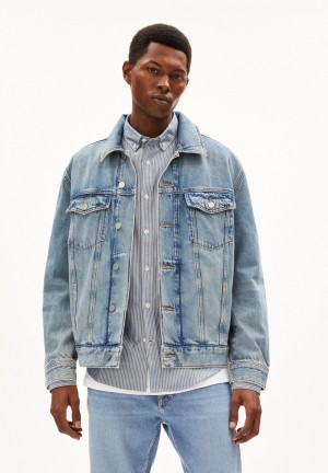 ARMEDANGELS TRAAKA Denim Jacket Oversized Fit made of Organic Cotton Mix Blankyt | WEHUC8620